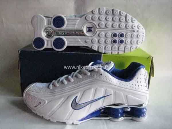 Nike Shox R4 Blanc Marine Fonce (1)